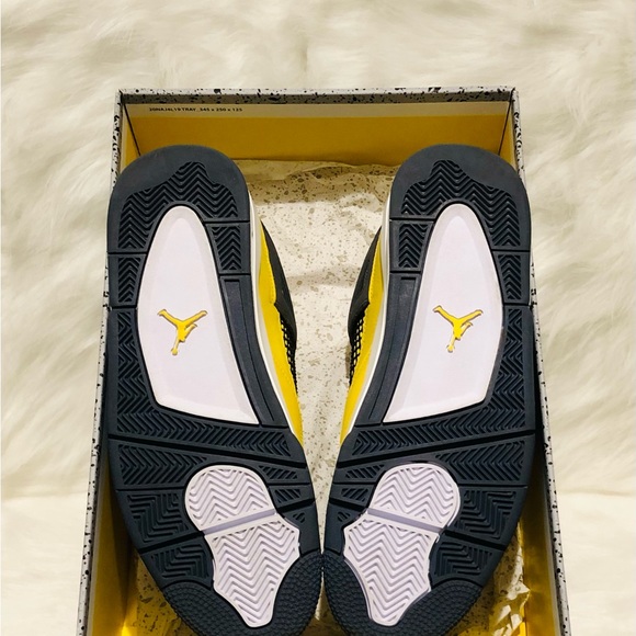 Air Jordan Retro 4 Tour Yellow Blue Grey 2021 - Picture 4 of 6